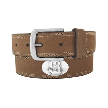 ZeppelinProducts NCS-BOLPSCRZ-LBR-36 NC State Concho Crazyhorse Leather Belt; 36 Waist